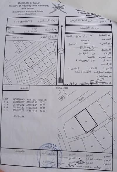 ارض سكنية  للبيع في ازكي، الداخلية - أرض سكنية للبيع في إزكي، الداخلية
