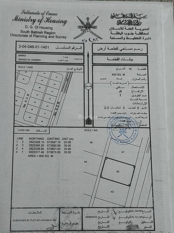 أرض سكنية للبيع في_baraka, الباطنة