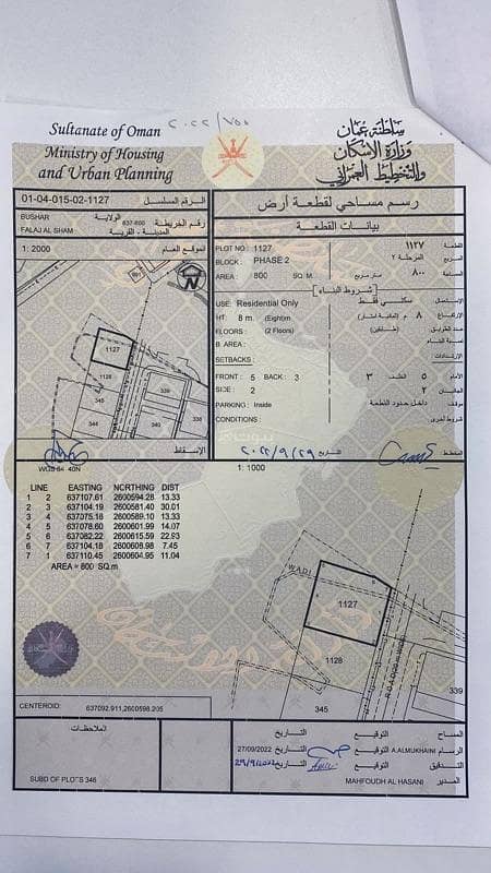 أرض سكنية للبيع في عُمان، أنساب، مسقط