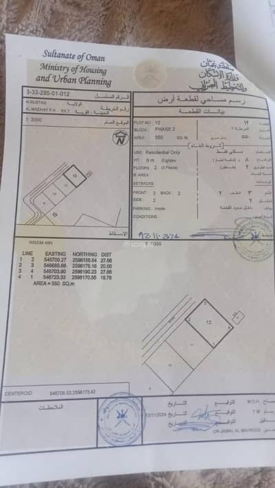 ارض سكنية  للبيع في الرستاق، الباطنة - أرض سكنية للبيع في الرستاق، الباطنة