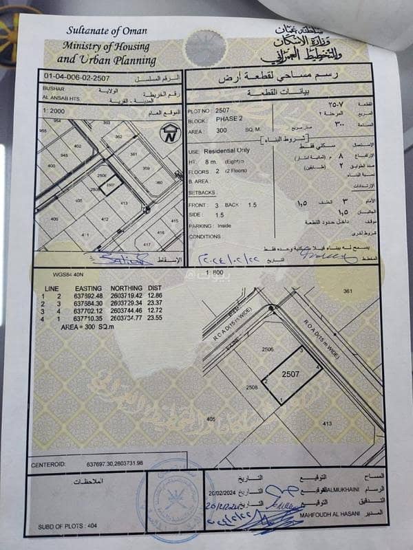 أرض سكنية للبيع في الأنصاب، مسقط أرض سكنية للبيع في الأنصاب، مسقط