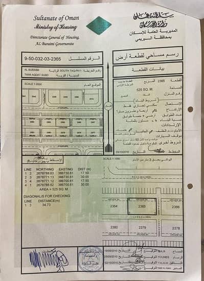 ارض سكنية  للبيع في البريمي، البريمي - أرض سكنية للبيع في البريمي