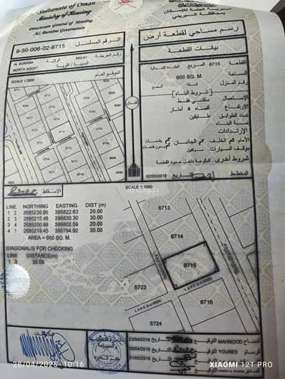 ارض سكنية  للبيع في البريمي، البريمي - أرض سكنية للبيع في البريمي