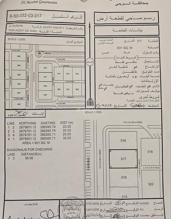 أرض سكنية للبيع في البريمي