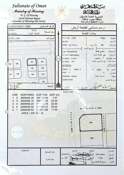 ارض سكنية  للبيع في بركاء، الباطنة - أرض سكنية للبيع في البركاء، الباطنة