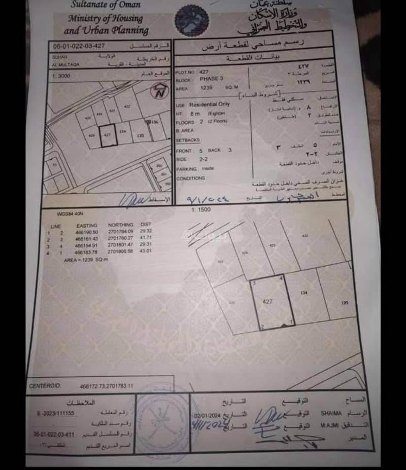 Residential Land For Sale in Sohar, Al Batinah