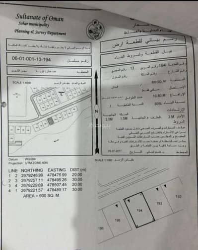 Residential Land for Sale in Sohar, Al Batinah - Residential Land For Sale in Sohar, Al Batinah