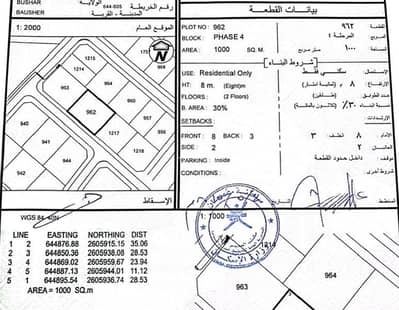 ارض سكنية  للبيع في بوشر، مسقط - أرض سكنية للبيع في بوشير، مسقط