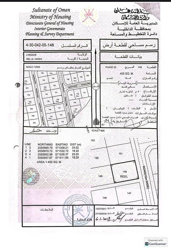 أرض سكنية للبيع في نزو، الداخلية