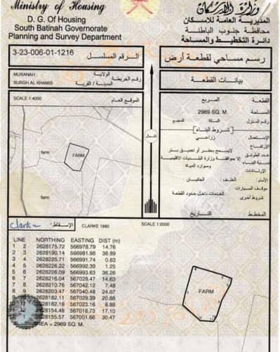 ارض سكنية  للبيع في المصنعة، الباطنة - أرض سكنية للبيع في المسنى، الباطنة
