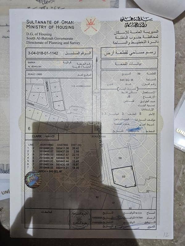 أرض سكنية للبيع في باركا، الباطنة