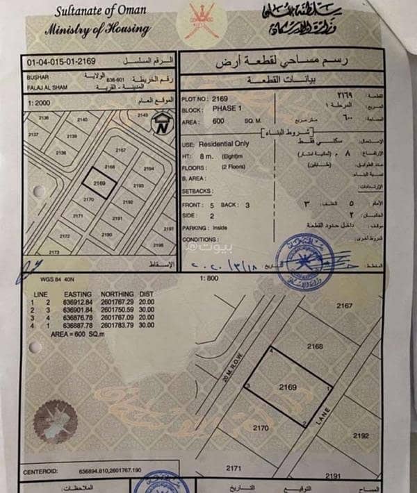أرض سكنية للبيع في أنصَب، مسقط أرض سكنية للبيع في أنصَب، مسقط