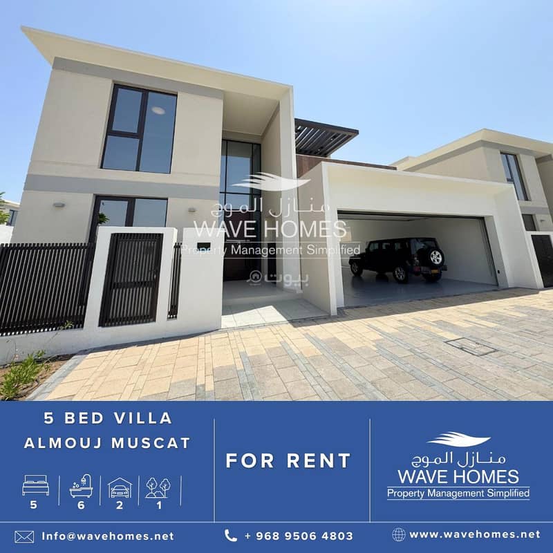 5 Bedrooms Villa For Rent The Wave (Almouj) Muscat