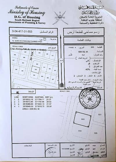 ارض سكنية  للبيع في بركاء، الباطنة - أرض سكنية للبيع في بركاء، الباطنة