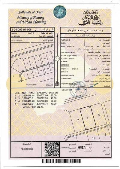 Residential Land for Sale in Barka, Al Batinah - Residential Land For Sale in Barka, Al Batinah