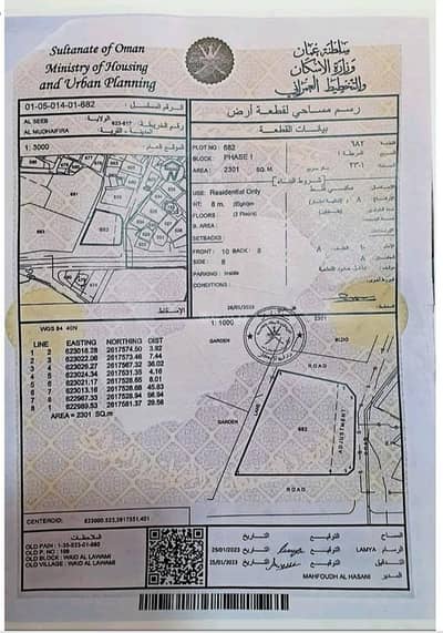 ارض سكنية  للبيع في السيب، مسقط - أرض سكنية للبيع في السيب، مسقط