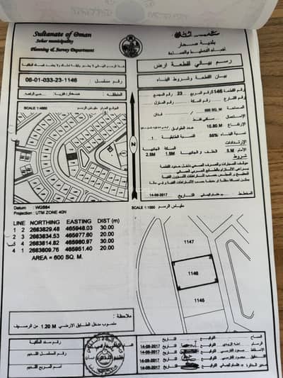 ارض سكنية  للبيع في صحار، الباطنة - أرض سكنية للبيع في صحار، الباطنة