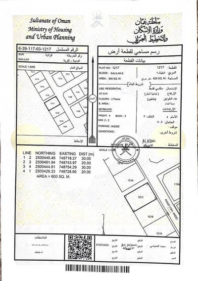 ارض سكنية  للبيع في صور، الشرقية - أرض سكنية للبيع في صور، الشرقية