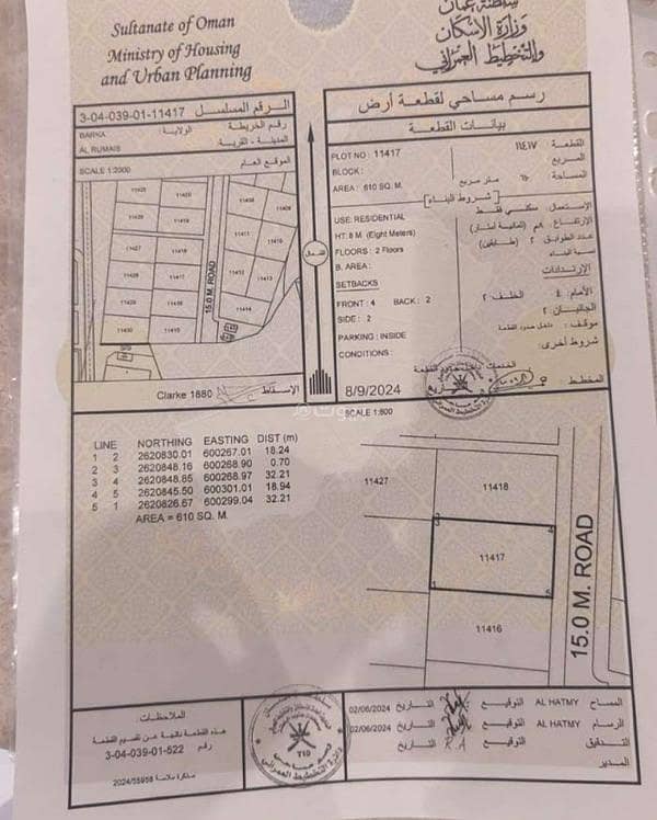 أرض سكنية للبيع في بركا، الباطنة