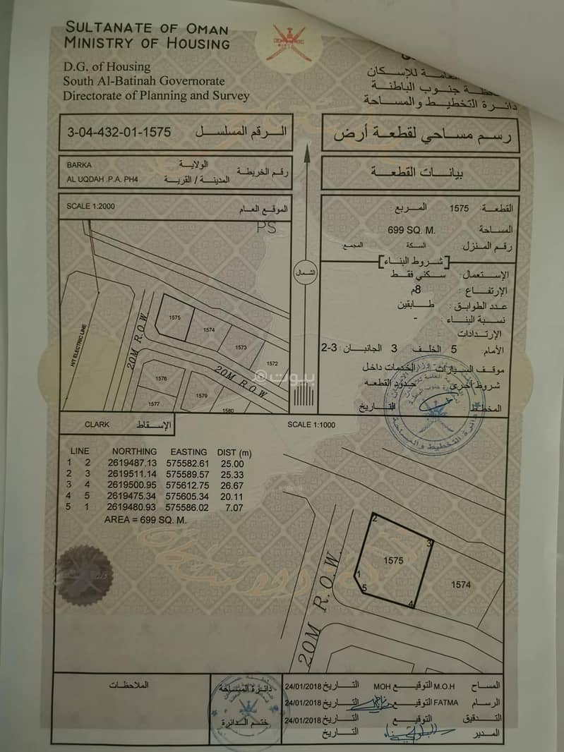Residential Land For Sale in Barka, Al Batinah