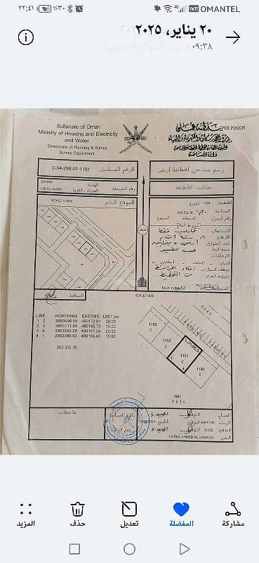 ارض سكنية  للبيع في صحم، الباطنة - أرض سكنية للبيع في صحم، الباطنة