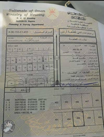 ارض سكنية  للبيع في بدبد، الداخلية - أرض سكنية للبيع في بدبد، الداخلية