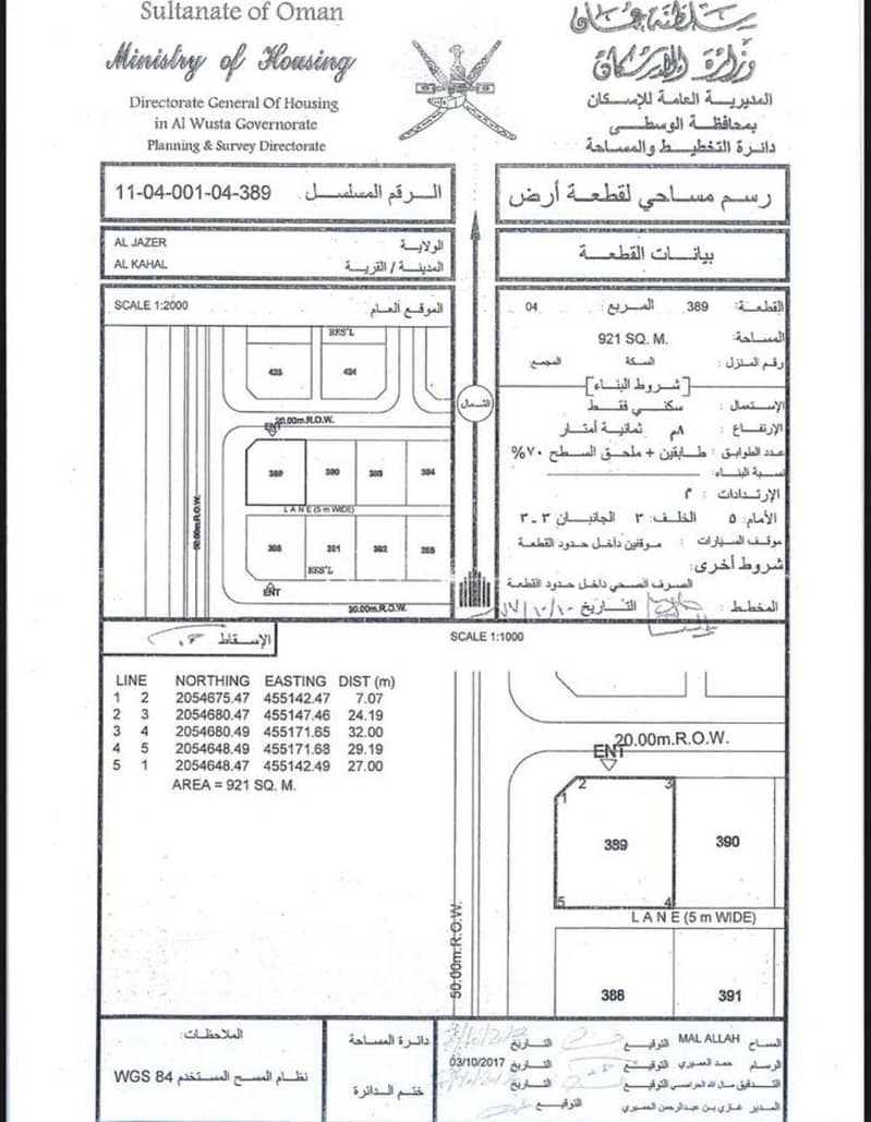 Residential Land For Sale in Al Jazur, Al Wusta
