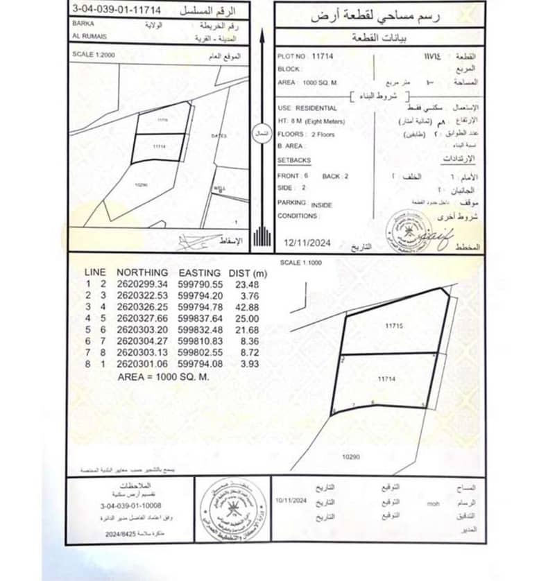 Residential Land for Sale in Barka, Al Batinah
