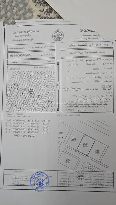 Residential Land for Sale in Sohar, Al Batinah - Residential Land For Sale in Sohar, Al Batinah