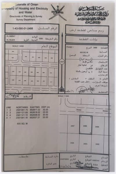 ارض سكنية  للبيع في العامرات، مسقط - أرض سكنية للبيع في العمارat، مسقط
