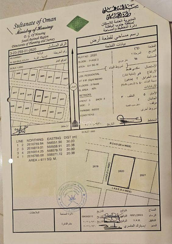 Residential Land For Sale in Al Masn'a, Al Batinah