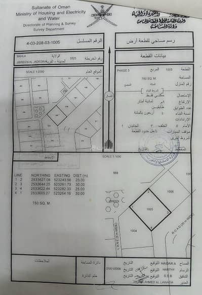 ارض سكنية  للبيع في بهلاء، الداخلية - أرض سكنية للبيع في بهلاء، الداخلية