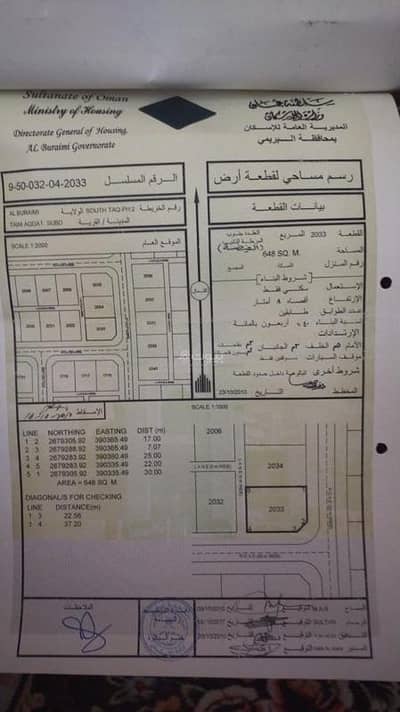 ارض سكنية  للبيع في البريمي، البريمي - أرض سكنية للبيع في البريمي