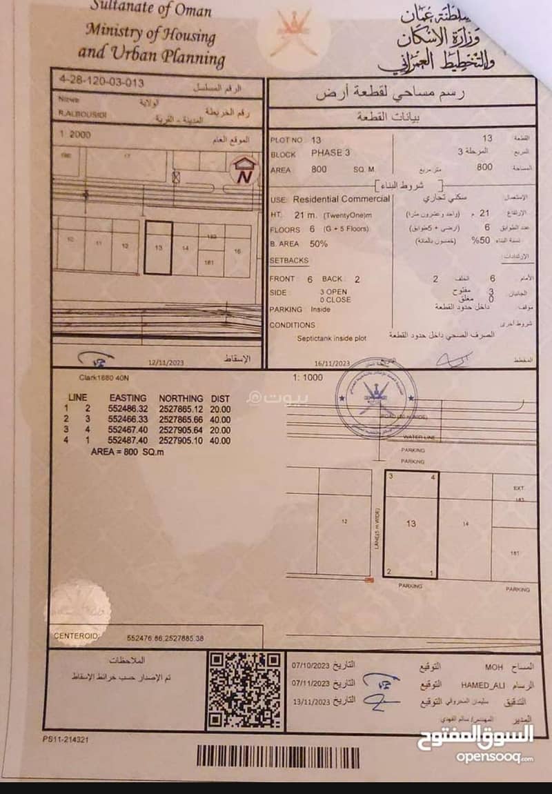 أرض سكنية للبيع في نزوى، الداخلية