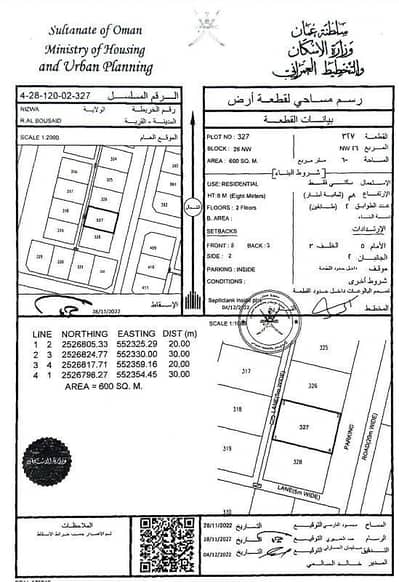 ارض سكنية  للبيع في نزوى، الداخلية - أرض سكنية للبيع في نizwa، الداخلية