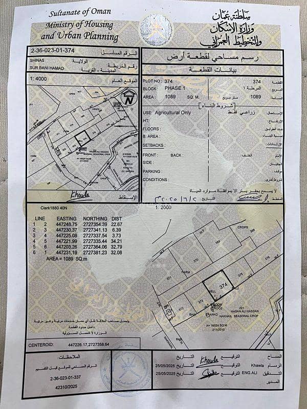 أرض سكنية للبيع في شناص، الباطنة أرض سكنية للبيع في شناص، الباطنة