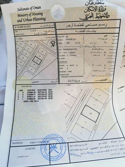 ارض سكنية  للبيع في ازكي، الداخلية - أرض سكنية للبيع في إزكي، الداخلية