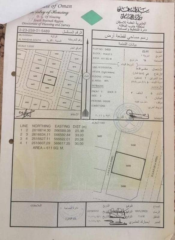 أرض سكنية للبيع في المسنة، الباطنة أرض سكنية للبيع في المسنة، الباطنة