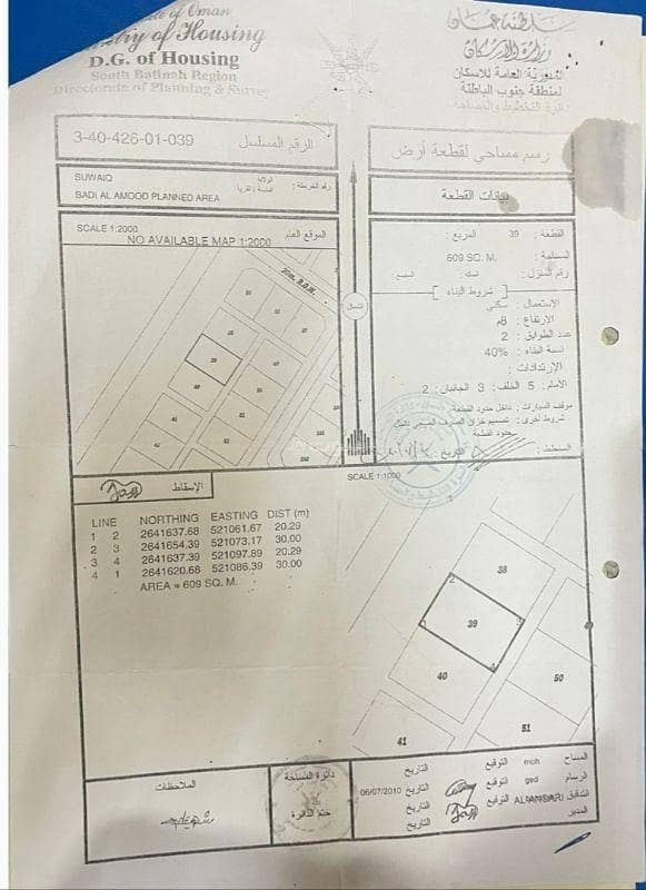 أرض سكنية للبيع في السويق، الباطنة أرض سكنية للبيع في السويق، الباطنة