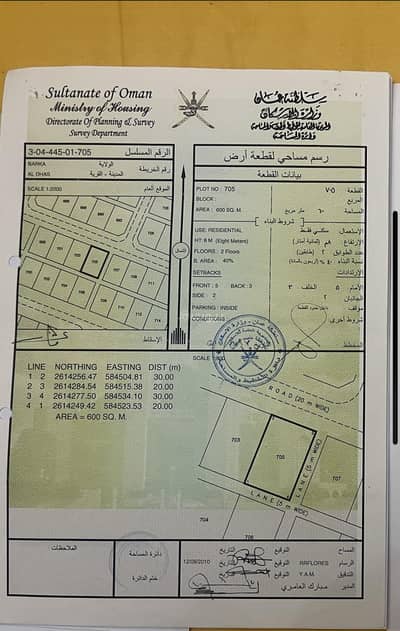 ارض سكنية  للبيع في بركاء، الباطنة - أرض سكنية للبيع في بركاء، الباطنة
