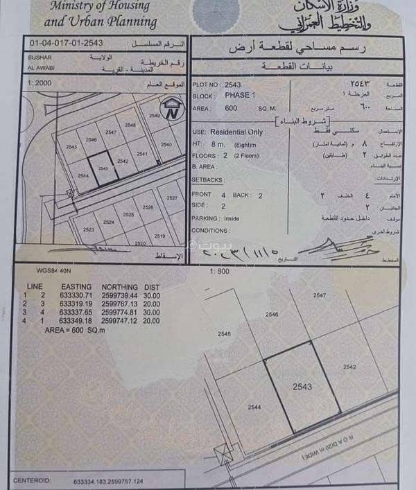 أرض سكنية للبيع في بشير، مسقط أرض سكنية للبيع في بشير، مسقط