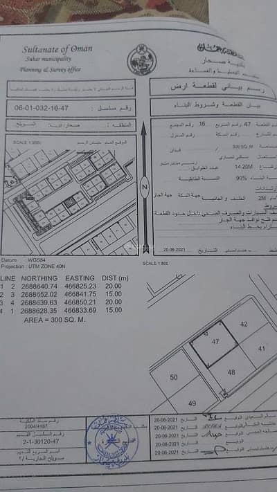 ارض سكنية  للايجار في صحار، الباطنة - أرض سكنية للإيجار في صحار، الباطنة