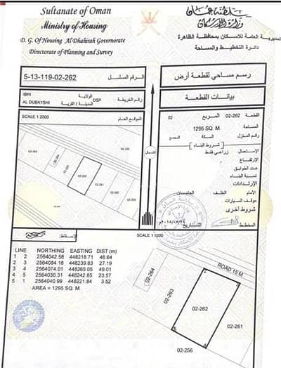 ارض سكنية  للبيع في عبري، الظاهرة - أرض سكنية للبيع في إبري، الظاهرة