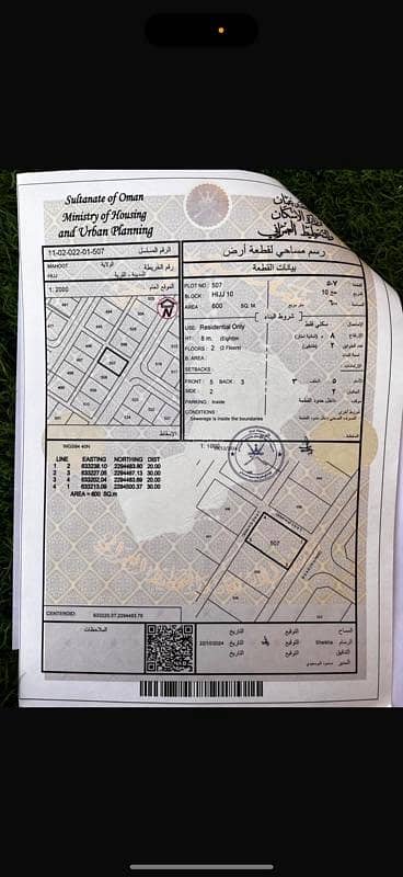 ارض سكنية  للبيع في محوت، الوسطى - أرض سكنية للبيع في محوت، الوسطى