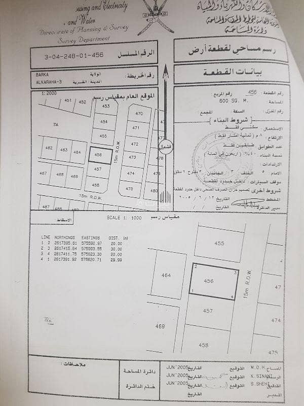 أرض سكنية للبيع في بركة، الباطنة