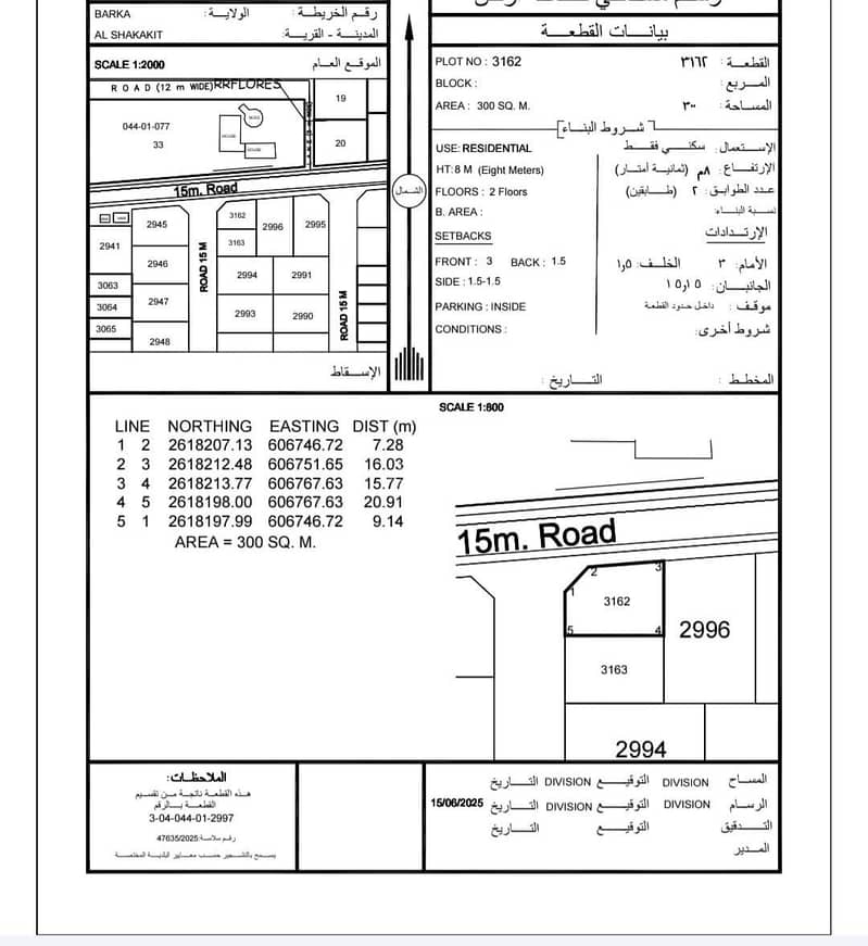 أرض سكنية للبيع في بركة، الباطنة