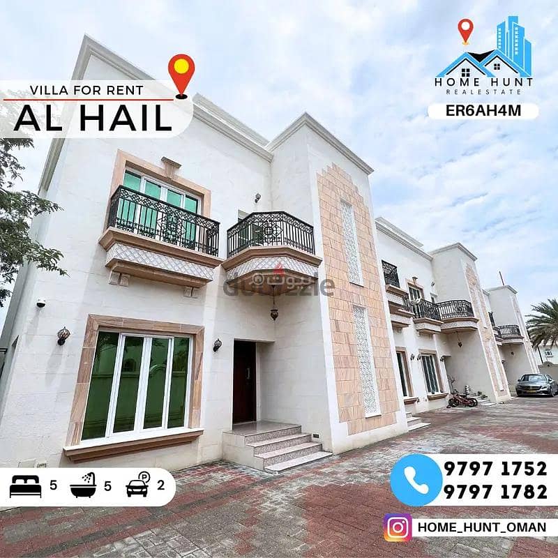 5 Bedrooms Villa For Rent in Al Hail, Muscat