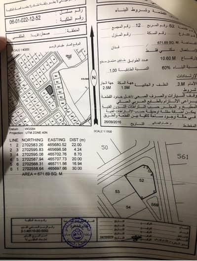 ارض سكنية  للبيع في صحار، الباطنة - أرض سكنية للبيع في صحار، الباطنة