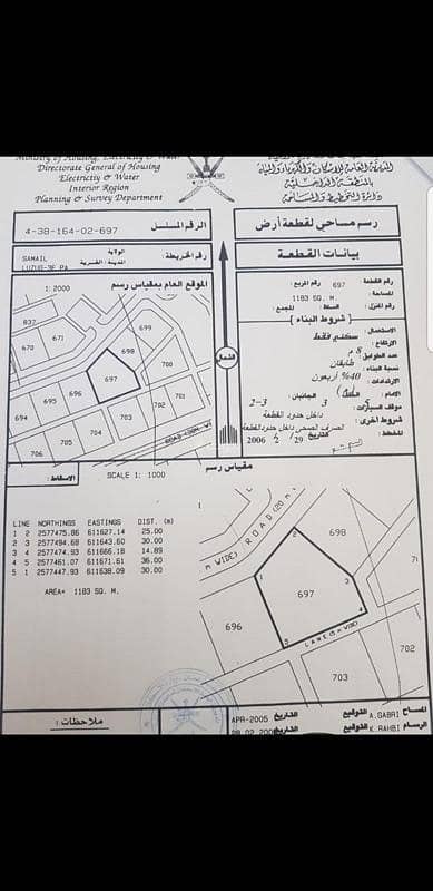 ارض سكنية  للبيع في سمائل، الداخلية - أرض سكنية للبيع في سمائل، الداخلية