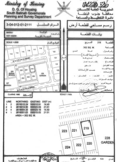 ارض سكنية  للبيع في بركاء، الباطنة - أرض سكنية للبيع في بركة، الباطنة